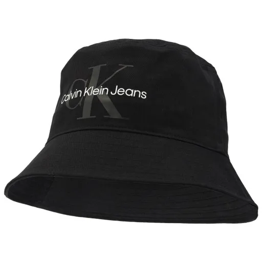 Calvin Klein MONOGRAM SOFT BUCKET HAT Unisexový klobouk, černá, velikost UNI