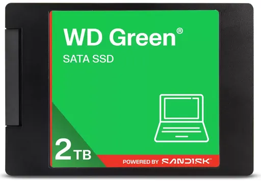 WD GREEN SSD 3D NAND WDS200T5G0A 2TB, SATA III 6 Gb/s, 545MB/s, 2.5"