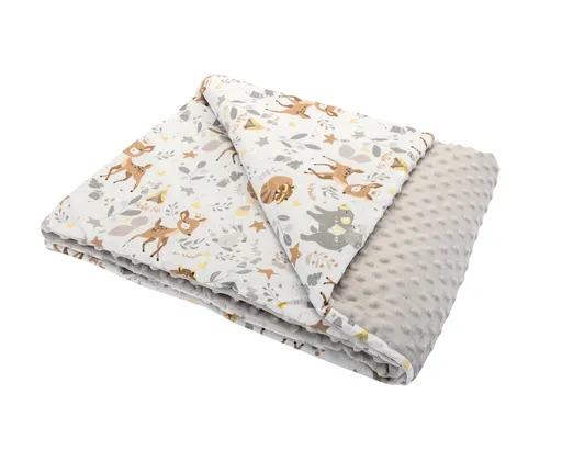 Bomimi Deka minky 100 x 75 cm lesní zvířátka, béžová xy