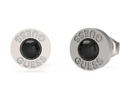 Guess Ocelové náušnice s umělou perlou Edgy Styles JUME04055JWSTBKT/U