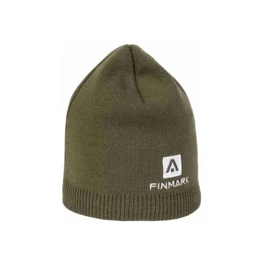 Finmark WINTER HAT Zimní pletená čepice, khaki, velikost UNI