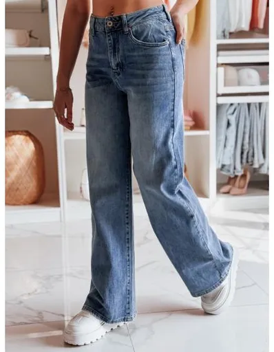 Dámské skinny džíny s páskem BAGTRENDY modré