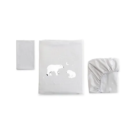 Bonjourbébé 3-dílná bavlněná sada do postýlky 60x120cm Polaris Grey