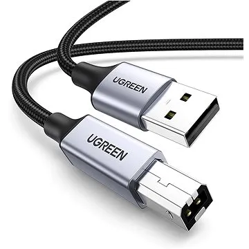 UGREEN USB-A Male to USB-B 2.0 Printer Cable Alu Case with Braid 2m  (Black) (80803)