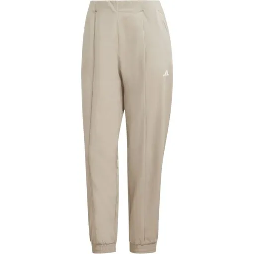 adidas TRAIN ESSENTIALS PANTS Dámské sportovní tepláky, béžová, velikost