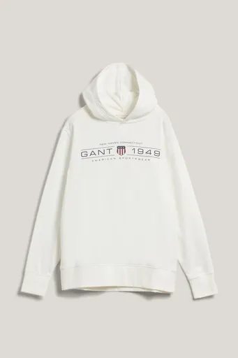 MIKINA GANT GRAPHIC HOODIE EGGSHELL