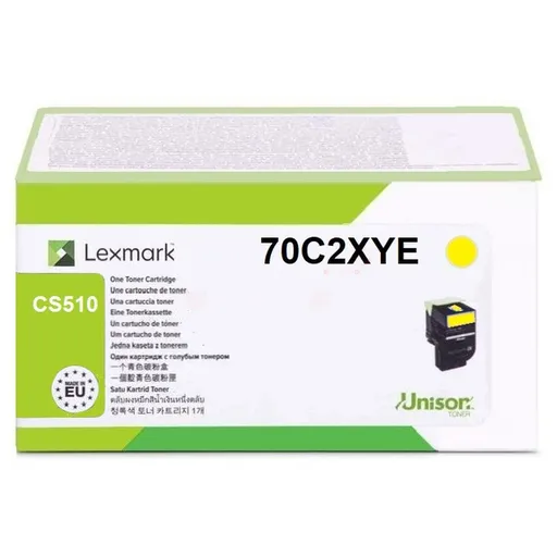 LEXMARK 70C2XYE - originální toner, žlutý, 4000 stran