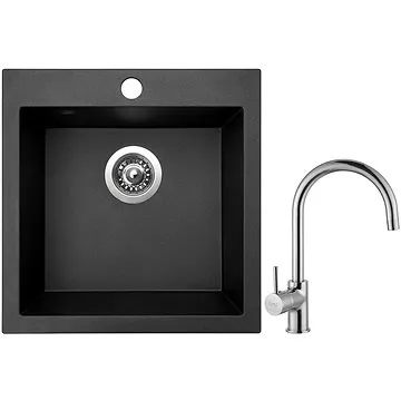 SINKS VIVA 455 Metalblack + SINKS VITALIA (VIV74VICL)