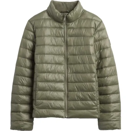 GAP V-FRCH LOGO LW PUFFER JKT Dámská prošívaná bunda, zelená, velikost