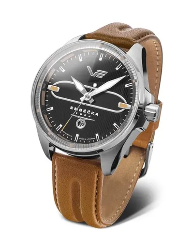Vostok Europe Limitovaná edice Embéčka Automatic Line NH35-325A498 - Hnědý kožený řemínek