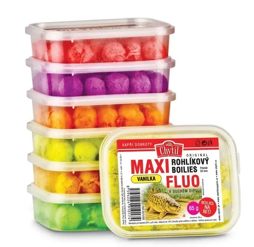Chytil rohlíkové boilies maxi fluo 20 mm 65 g - švestka