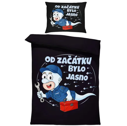 Povlečení Automechanikova spermie (Rozměr : 1x140/220 + 1x90/70)