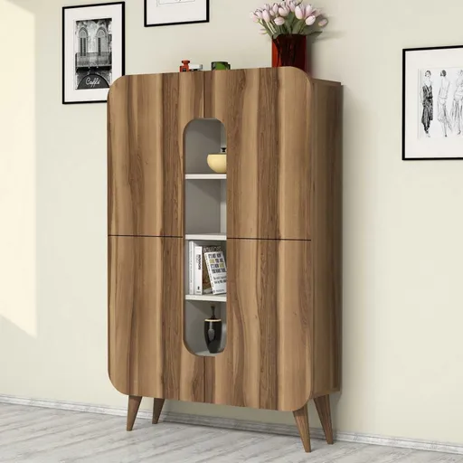 Víceúčelová skříňka Mine - Walnut, Cream