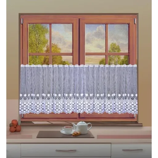 Záclona v metráži, Eliška drapérka, bílá 40 cm