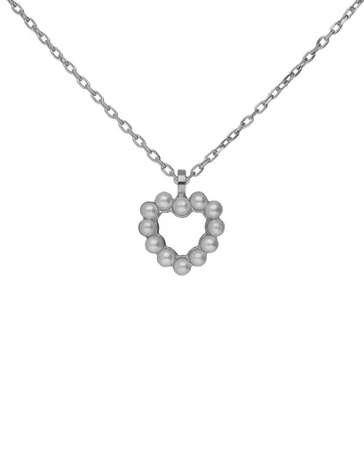 Victoria Cruz Stříbrný náhrdelník Srdce s perličkami Sera A5575-00HG