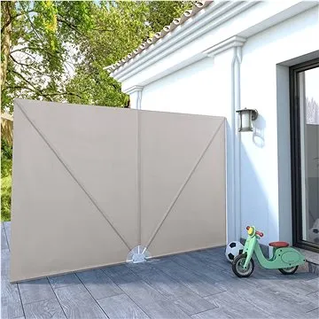 SHUMEE Zástěna, skládací, krémová 300 x 200 cm (44569)