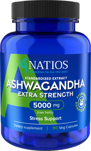 Natios Ashwagandha extract 5000 mg 90 veganských kapslí