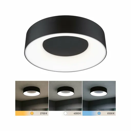 PAULMANN LED stropní svítidlo Casca IP44 CCT 230V 16W černá mat