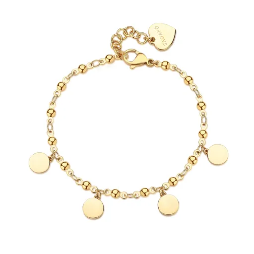 S'Agapõ Pozlacený náramek s přívěsky Elysium SUM14
