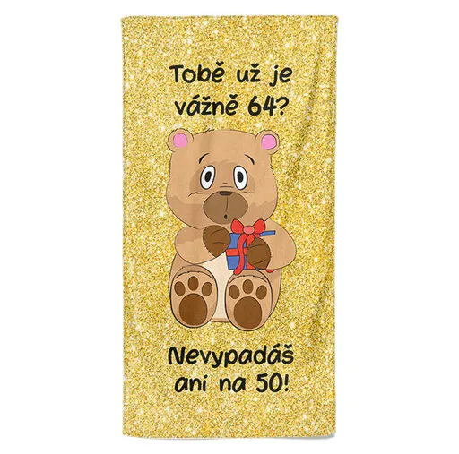Osuška Tobě už je tolik? (věk: 64, Velikost osušky: 70x140cm)