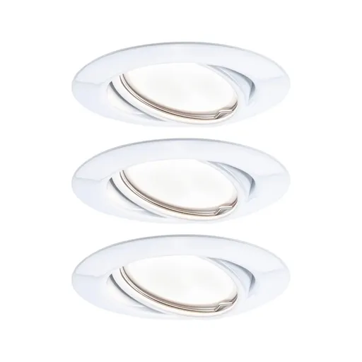 PAULMANN Vestavné svítidlo LED Base kruhové 3x5W GU10 bílá mat nastavitelné 934.22 P 93422