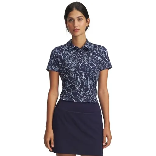 Under Armour PLAYOFF 3.0 PRINTED Dámské polo triko, tmavě modrá, velikost S