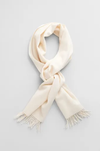 ŠÁLA GANT WOOL WOVEN SCARF CREAM