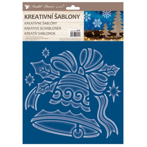 Kreativní plastové šablony - mix motivů 25 x 35 cm č.4