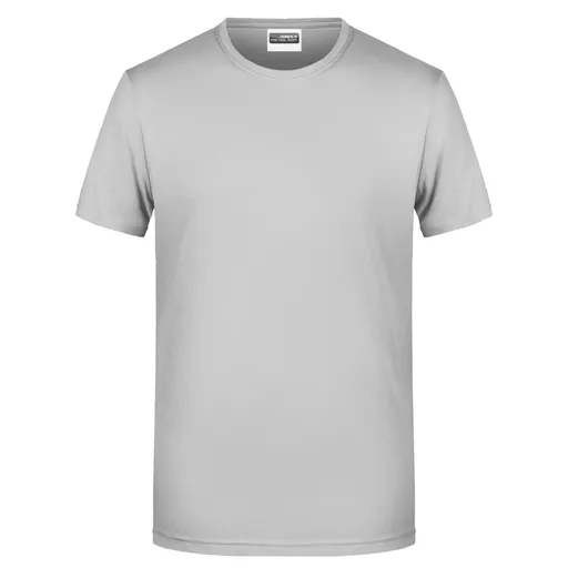 James & Nicholson (Daiber) Klasické pánské tričko z biobavlny 8008 - Jemně šedá | 3XL