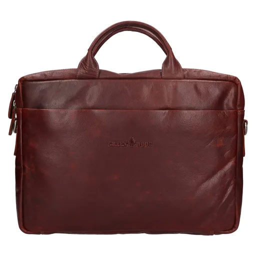 Kožená taška na notebook Greenwood Amos - koňak