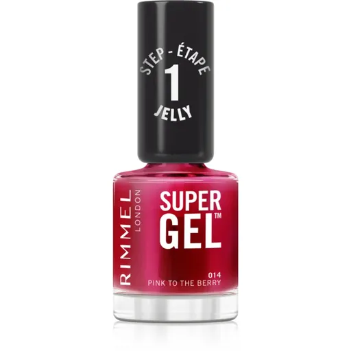 Rimmel Super Gel gelový lak na nehty bez užití UV/LED lampy odstín 014 Pink To The Berry 12 ml