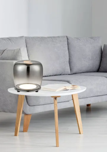 Stojací lampa černá skleněná LED 17cm Berloz Ledea