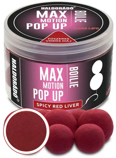 Haldorádó plovoucí boilies pop-up max motion 50 g 16+20 mm - pikantní červená játra