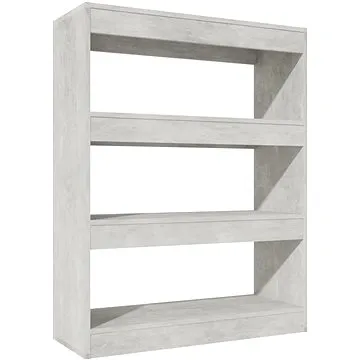 Shumee dělicí stěna beton šedá 80×30×103 cm kompozitní dřevo, 811704 (811704)