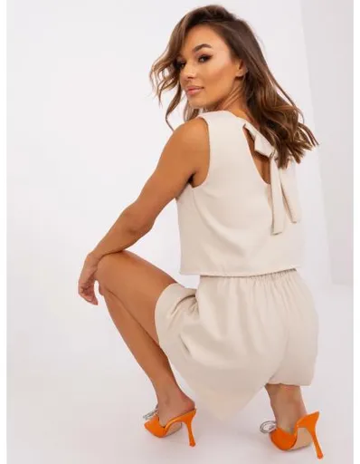 Dámský komplet s kraťasy LOODA světle béžový