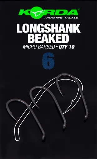 Korda háčky longshank beaked barbed 10 ks - velikost 6