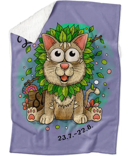 Deka Kočičí znamení – lev (Podšití beránkem: ANO)