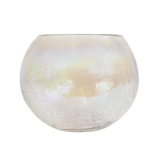 Skleněný duhový svícen s popraskanou strukturou - Ø15*12cm Mars & More