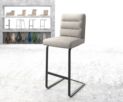 Barová židle Pela-Flex Stripes Light Grey Cantilever Flat Metal