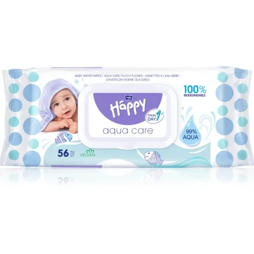 BELLA Baby Happy Aqua care vlhčené čisticí ubrousky pro děti 56 ks