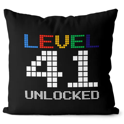 Polštář Level unlocked (Velikost: 55 x 55 cm, věk: 41)