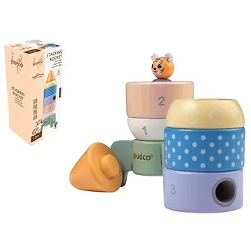 Jouéco The Wildies Family dřevěná stohovací raketa (8711866800872)