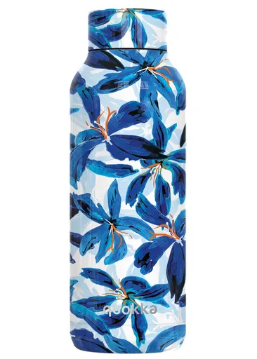 Nerezová termoláhev Solid, 510ml, Quokka, blue hibiscus
