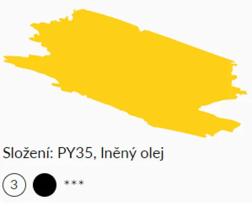 Olejová barva Umton 20ml – 0012 Kadmium žluté střední