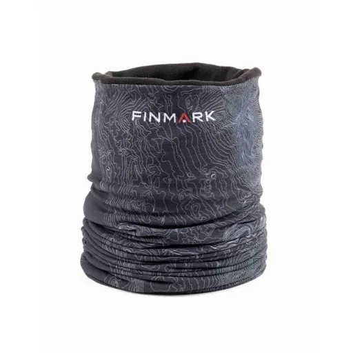Finmark MULTIFUNCTIONAL SCARF WITH FLEECE Multifunkční šátek, tmavě šedá, velikost