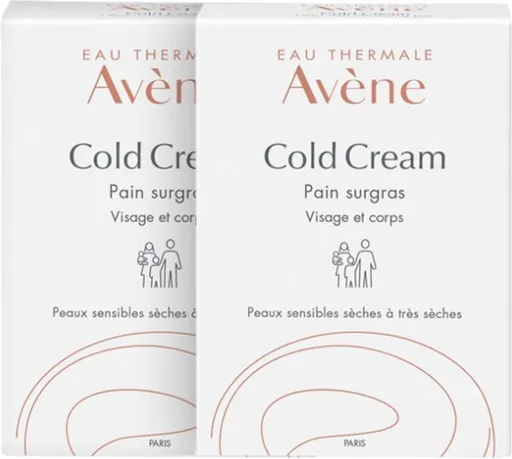 Avène Sada tuhých mýdel na obličej a tělo pro suchou citlivou pokožku Cold Cream 2 x 100 g