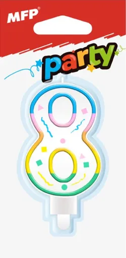 Dortová svíčka MFP č. 8 duhová