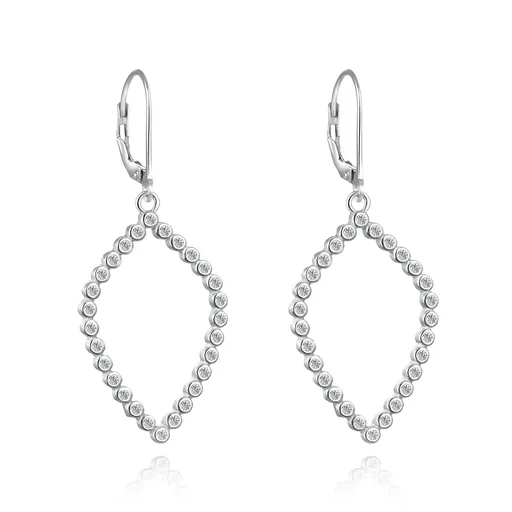 Agato Třpytivé stříbrné náušnice se zirkony AGUC3505