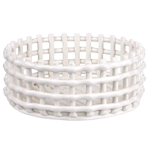 CRAFT Keramický košík 21 cm - bílá