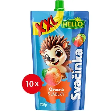 HELLO XXL ovocná kapsička s jablky 10× 200 g (8590014639379)